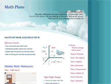 Tablet Screenshot of mathplane.com